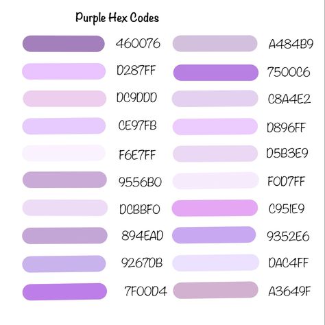 Goodnotes Color Palette Purple, Purple Planner Aesthetic, Purple Aesthetic Color Pallete, Hex Color Palette Purple, Purple Hex Code Palette, Highlighter Hex Code, Hexcode Color Palette, Purple Color Palette Hex Codes, Color Hex Palette