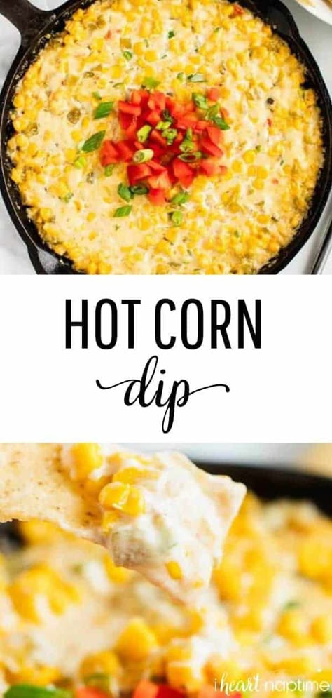 Creamy and cheesy hot corn dip made with corn, cream cheese, sour cream, mayonnaise, green chilies and jalapeno is loaded with the best Mexican flavors. Everyone goes crazy over this easy appetizer recipe! Easy Corn Dip Recipe, Cheesy Hot Corn Dip, Easy Corn Dip, Cheesy Corn Dip, Corn Dip Recipe, Mexican Corn Dip, Hot Corn Dip, Corn Dip Recipes, Easy Corn