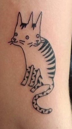 Weird Cat Tattoo, Odd Tattoos, Silly Tattoos, 44 Tattoo, Tattoo Tv Shows, Seal Tattoo, Horrible Tattoos, Master Tattoo, Stick Poke Tattoo