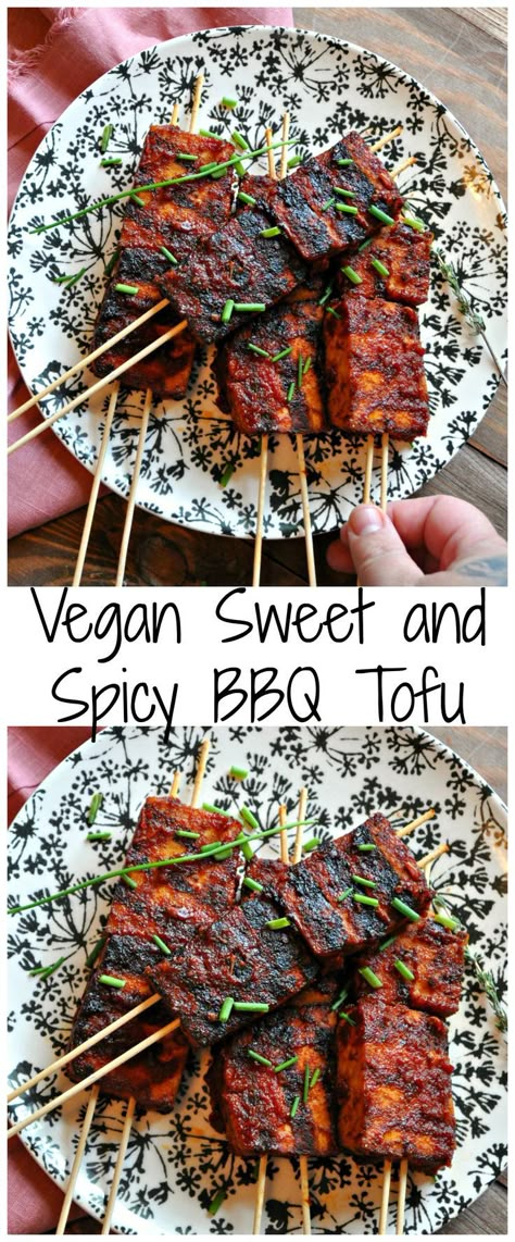 Vegan Sweet and Spicy BBQ Tofu - Rabbit and Wolves Rabbit And Wolves, Vegan Bbq Recipes, Vegetarian Bbq, Bbq Tofu, Vegan Grilling, Tofu Recipe, Vegan Bbq, Vegan Tofu, Tofu Recipes