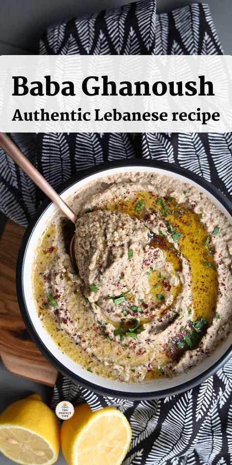 Baba Ghanoush Recipe, Baba Ganush, Eggplant Caviar, Babaganoush Recipe, Baba Ghanoush, Eggplant Dip, Baba Ganoush, Easy Mediterranean Diet Recipes, Lebanese Food