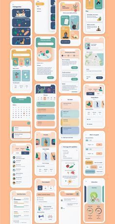 Nutrition App Design, Nutrition App Ui Design, Aesthetic Ui Design, Minimalist App Design, App Prototypes, Apps Interface, App Design Ideas, Ui App Design, Creative App Design