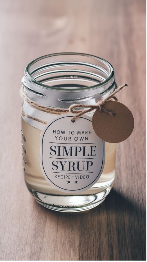 Discover the secret to making the perfect simple syrup with our easy-to-follow simple syrup recipe! Treat yourself to sweet, homemade goodness that will elevate your cocktails, desserts, and more. Learn how to create this versatile staple that adds a touch of sweetness to your favorite dishes. Save this pin for later when you're in need of a quick and delicious way to sweeten up any recipe. Cheers to the magic of homemade simple syrup! Christmas Cocktail Bar, Vanilla Syrup Recipe, Homemade Vanilla Syrup, Simple Syrup For Cocktails, Flavored Simple Syrup, Homemade Sour Mix, Homemade Simple Syrup, Syrup For Cocktails, Party Drink Recipes