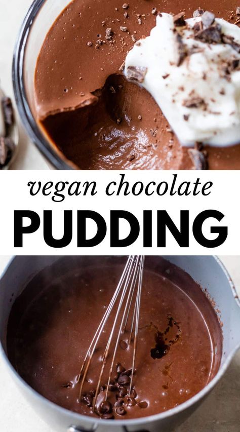 Dairy Free Wheat Free Desserts, Dairy Free Pudding Recipe, Non Dairy Pudding, Chocolate Pudding Dairy Free, Non Dairy Chocolate Pudding, Dairy Free Sweets, Healthy Vegan Pudding, Dairy Free Chocolate Pudding, Vegan Chocolate Pudding Recipe