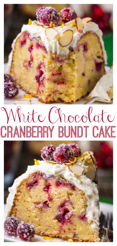 Mini Cranberry Orange Bundt Cake, Chocolate Cranberry Christmas Cake, Sour Cream Cranberry Bundt Cake, Christmas Cranberry Bundt Cake, Thanksgiving Desserts Bundt Cake, Cranberry Bundt Cake Holidays, White Chocolate Cranberry Bundt Cake, Bundt Cake Thanksgiving, Cranberry And Orange Bunt Cake