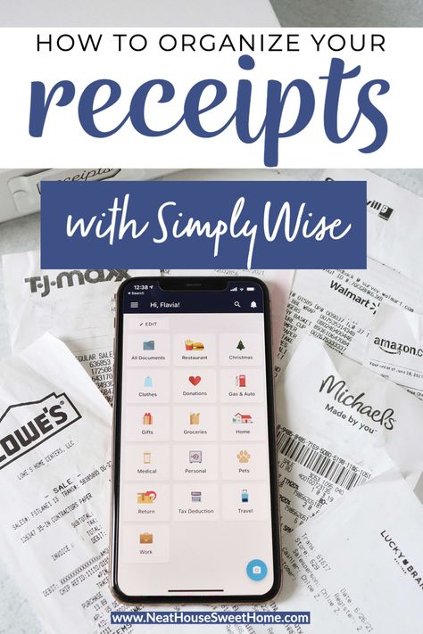 How to Organize Receipts • Neat House. Sweet Home® Organize Receipts, Receipt Organization, Scanner App, Organizing Paperwork, Farm Business, Paper Clutter, Organization Skills, Motherhood Lifestyle, Organization Apps