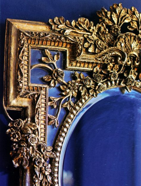 Blue | Inspiration for Art and Design: Palettes Featuring the Color #Blue Blue And Gold Aesthetic, Ravenclaw Aesthetic, Gilded Mirror, Color Boards, Royal Blue And Gold, Gold Aesthetic, Home Decor Aesthetic, Beautiful Mirrors, Gold And Blue