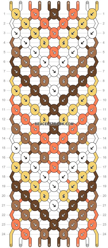 Autumn Bracelet Pattern, Fall Friendship Bracelets Patterns, Fall Bracelet Patterns, Bracelet Stuff, Bracelet Patterns Easy, Friendship Bracelet Patterns Easy, Cute Friendship Bracelets, Autumn Bracelet, Cute Friendship