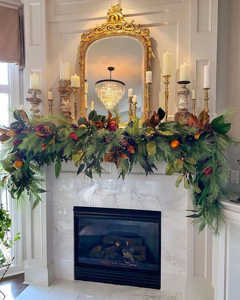 christmas mantle decor 23 Christmas Mantle Decor, Christmas Fireplace Decor, Christmas Mantel Decorations, Christmas Themes Decorations, Christmas Mantle, Fall Mantel Decorations, Fall Mantel, Mantel Decor, Christmas Fireplace