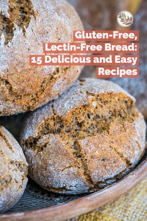 Love bread? Try these healthy and delicious gluten-free, lectin-free bread recipes. You'll find all types of breads for any occasion. Easy to make! Lectin Free Baking, Lectine Free Recipes, Vegan Lectin Free Recipes, Lectin Free Breakfast Recipes, Plant Paradox Phase 2 Recipes, Low Lectin Recipes, Lectin Free Snacks, Lectin Free Recipes Gundry, Lectin Free Bread