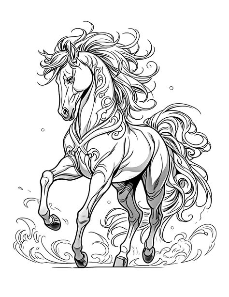 Escape the stresses of everyday life with this beautiful coloring book featuring 25 intricate illustrations of horses. Perfect for adults of all skill levels, these calming designs will help you relax and de-stress.
#coloringbook #horses Happy Coloring Pages, Horses Coloring, Horse Coloring Books, Free Adult Coloring Printables, Native American Horses, Majestic Horses, Gorgeous Horses, Horse Facts, Adult Colouring Printables