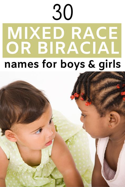 Finding a mixed-race name that represents your beautiful family heritage is no mean feat! It may seem like a mammoth task, but rest assured, we have got you covered. We want to share 30 mixed-race names for your baby. Biracial Baby Names, Mixed Baby Names, Mixed Race Hairstyles, Best Girl Names, Strong Baby Names, Biracial Babies, Meaningful Baby Names, Names For Boys, Unusual Names