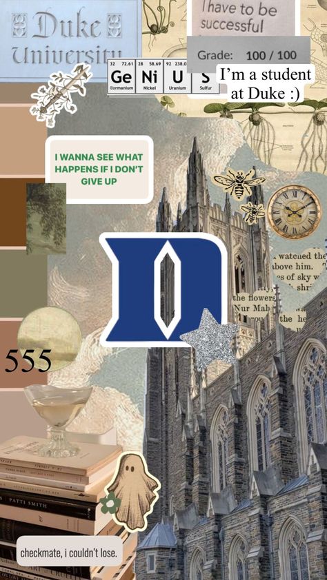 I’m a student at Duke University (just got accepted!!!) Duke Blue Devils Wallpaper, Gothic Romance Aesthetic, Duke College, University Inspiration, Law School Inspiration, College Aesthetic, Dream College, University Studying, Life Vision Board