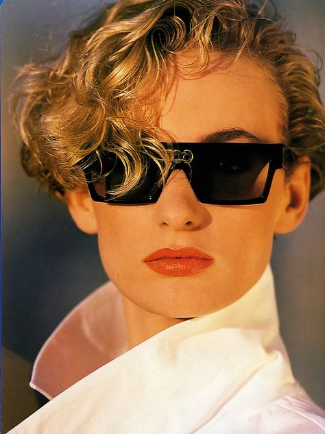 Elle editorial shot by Gilles Bensimon 1989 | barbiescanner | Flickr Elle Editorial, 80s Magazine, 80s Fashion Magazine, Gilles Bensimon, 1980 Fashion, 1980’s Fashion, 80s Sunglasses, Product Inspiration, 80s Aesthetic