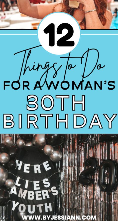 Things to Do for a Woman’s 30th Birthday – 12 Dirty 30 Ideas for Her Party Ideas For 30th Birthday For Women, 30th Birthday Plans, Girls 30th Birthday Ideas, 30th Bday Party Women, 30th Birthday Ideas For Women Photoshoot At Home, 30 And Thriving Birthday, What To Do For 30th Birthday, Things To Do For 30th Birthday, 30 Birthday Party Themes