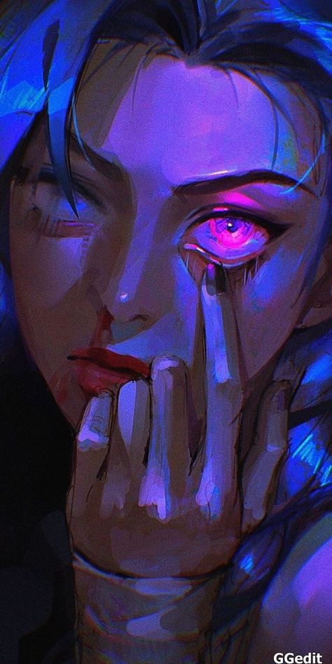 Jinx Arcane, Jinx League Of Legends, Arcane League Of Legends, League Of Legends, Digital Painting, Cyberpunk, Art Style, Art Inspo, Cool Art