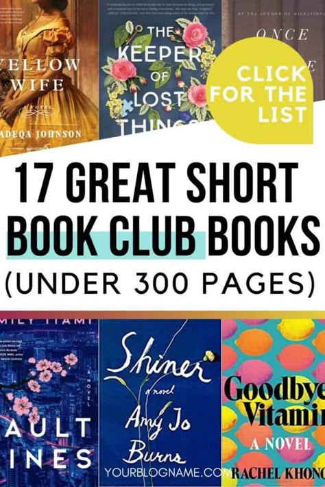 Short Book Club Books, Good Short Books To Read, Good Book Club Books, Book Club 2023, Short Books To Read, Book Club Reading List, Short Story Books, Page Turner Books, Book Club Recommendations