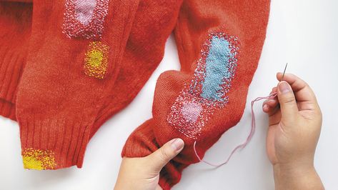 4 easy ways to up your sewing game. Mending Clothes, Make Do And Mend, Stitch Clothes, Sewing Workshop, Visible Mending, Repair Clothes, Sustainable Textiles, Seam Ripper, Sewing Lessons