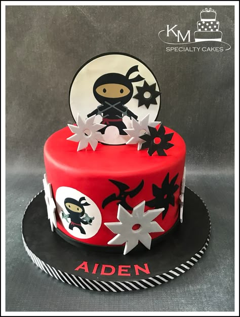 Ninja Birthday Cake Spy Ninja Birthday Cake, Hello Ninja Cake, Ninja Party Cake, Ninja Theme Cake, Ninja Birthday Party Ideas Cake, Ninja Birthday Cake Ideas, Ninja Kids Cake, Ninja Kids Birthday Party Ideas, Ninja Cake Ideas Boys