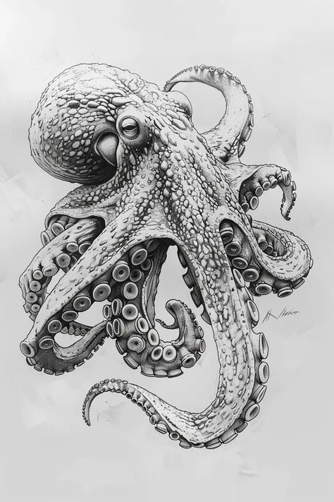 ->> more details in ai-img-gen.com Octopus Art Drawing, Octopus Sketch, Kraken Art, Octopus Drawing, Ocean Tattoo, Octopus Tattoo Design, Octopus Tattoos, Ocean Tattoos, Octopus Design