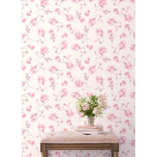 Paper Wall Flowers, Alice Wallpaper, Chippy Painted Furniture, Pastel Bows, Wall Flowers, Rachel Ashwell, W Wallpaper, Feminine Elegance, Cabbage Roses