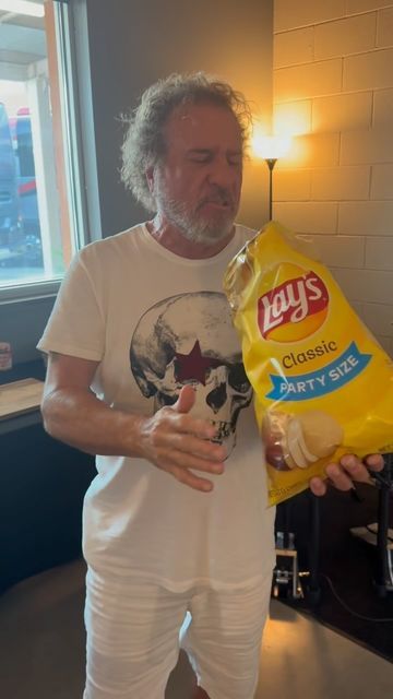 Sammy Hagar on Instagram: "ooops caught in the act #guiltyascharged #secretingredients #potatochips #cookies #backstage #arkansas" Van Hagar, Sammy Hagar, The Act, Potato Chips, Arkansas, Van, Memes, On Instagram, Quick Saves