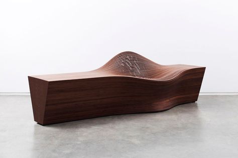 Bench Designs reinterpreted for the modern times | Yanko Design Concierge Desk, Bench And Table, Log Design, Steam Bending Wood, Steam Bending, Bent Plywood, Tree Bench, Concrete Bench, Stuff To Build