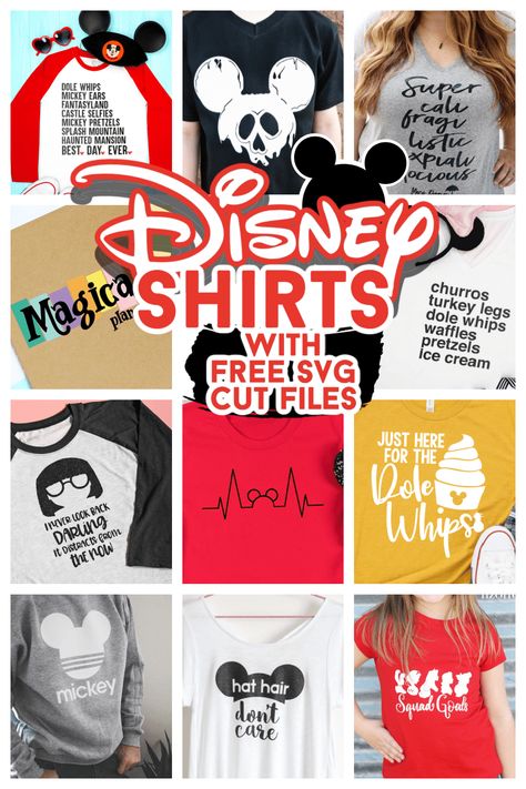 All free SVG cut files for the Disney fan! #disney #svg #cricut #silhouettecameo Disney Bound Shirts Svg, Disney Incredibles Shirts, Disney Squad Goals Svg, Disney Trip Shirt Ideas, Disney Family Shirts Svg Free, Disney Birthday Shirt Svg, Disney Star Wars Svg, Cricut Disney Shirt Ideas Family, Disney World Svg Free