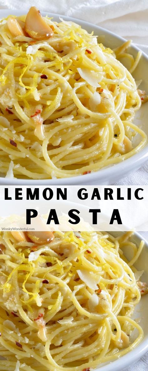 Keep this Lemon Garlic Pasta Recipe for a simple dinner idea or filling side dish. Pasta tossed with lemon, olive oil, red pepper flakes, parmesan and roasted garlic. Garlic Lemon Pasta Recipes, Lemon Oil Pasta, Pasta With Roasted Garlic, Pasta Sides For Salmon, Pasta Side Dish For Salmon, Olive Oil Garlic Pasta Sauce, Olive Oil Based Pasta Sauce, Garlic Pasta Olive Oil, Lemon Olive Oil Pasta