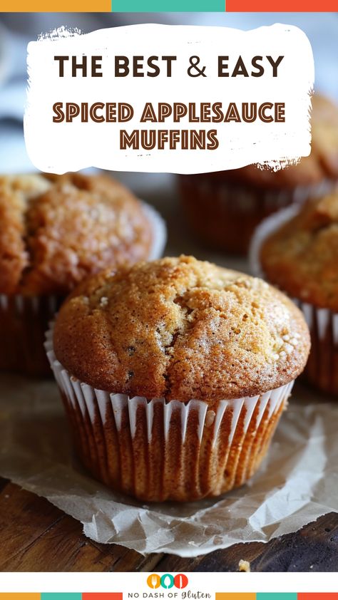 Whip up these Easy Spiced Applesauce Muffins for a cozy and delicious treat! Made with applesauce, warm spices, and nuts, they're perfect for breakfast or a snack. Moist, flavorful, and simple to make, these muffins will fill your home with a comforting aroma and satisfy your sweet cravings. Whether you're baking for your family or yourself, these muffins are sure to become a favorite. Pin this recipe now and enjoy a taste of homemade goodness! Spiced Applesauce Muffins, Applesauce Muffins Taste Of Home, Best Applesauce Muffins, Gluten Free Applesauce Muffins Recipes, Healthy Spice Muffins, Oat Flour Applesauce Muffins, Apple Spiced Muffins, Applesauce Ingredient Recipes, Applesauce Baked Goods