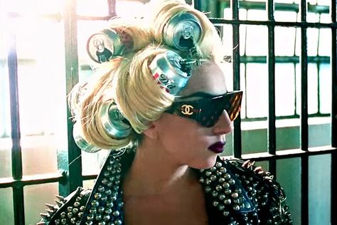 Check out this example of product placement by Coca- Cola in Lady Gaga's Telephone music video. Though the soda company was not the only sponsor Gaga had for the video, they were the sponsor who received the most screen time. Although Lady Gaga's manager claimed most of the placements were not intentional. Lady Gaga Music Videos, Lady Gaga Halloween Costume, Lady Gaga 2009, Lady Gaga Halloween, Lady Gaga Hair, Lady Gaga Costume, Lady Gaga Outfits, The Fame Monster, Lady Gaga Pictures