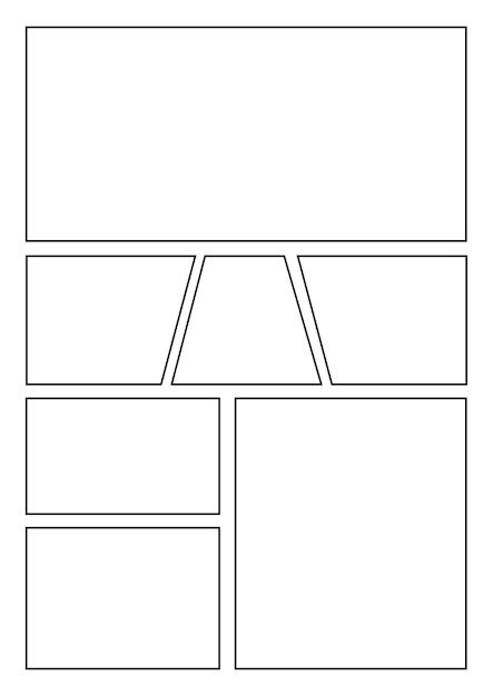 Plantilla a4 de diseño de guión gráfico de manga 2 | Vector Premium Manga Panels Ideas, Manga Panel Ideas, Manga Panels Template, Comics Ideas Draw, Manga Panel Template, How To Draw Manga Panels, Manga Ideas Story, Blank Manga Panels, Cute Manga Panels