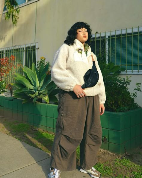 Oversized Pants Outfit Plus Size, Cool Curvy Outfits, Clothing Styles For Plus Size Women, Baggy Clothes On Plus Size, Baggy Style Plus Size, Plus Size Outfits Baggy, Adrogonus Outfits Plus Size, Tomboy Fashion Plus Size, Masculine Outfits Plus Size