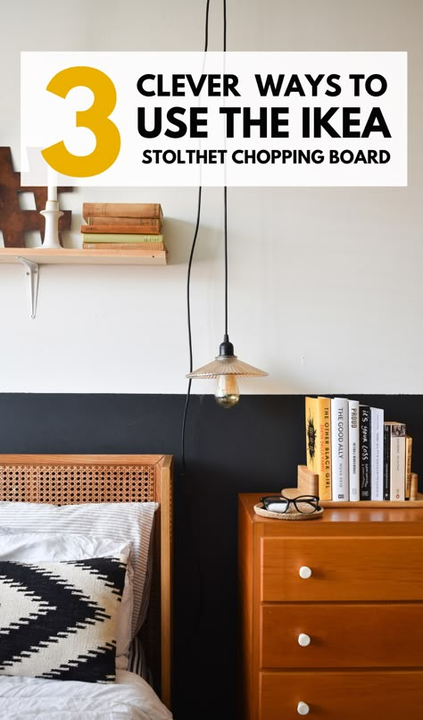 creative ways to use the new IKEA stolthet chopping board around your home- includes cool storage ideas and more Stolthet Ikea, Ikea Stolthet, Paint Ikea Furniture, Storage Small Spaces, Renting Tips, Cool Storage Ideas, Home Decor Ideas Diy Crafts, Diy Storage Hacks, Ikea Ivar Cabinet