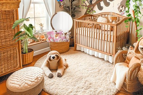 Sloth Nursery Decor Theme Ideas Decor Theme Ideas, Sloth Nursery, Boy Nursery Themes, Baby Nursery Inspiration, Girl Nursery Themes, Baby Boy Room Decor, Girl Nursery Room, Nursery Room Design, Nursery Room Inspiration