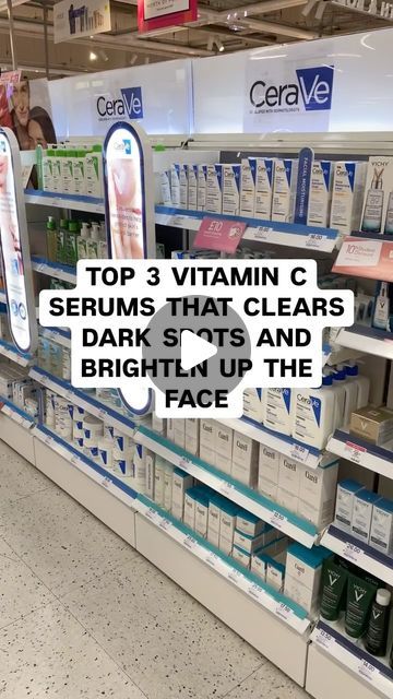 Rosemond Tettey on Instagram: "Top 3 Vitamin c Serums that clears dark spots and brighten up the face!! #skincare #skincaretips #clearskin #skincare101 #instagramreels #foryou #darkspots #fyp #beautytips #beauty #unevenskintone" Differin Dark Spot Correcting Serum, Vitamin C For Dark Spots, Best Vitamin C Serum For Face Dark Spots, Best Serum For Dark Spots, How To Use Vitamin C Serum For Face, Best Vitamin C Serum For Face, Skin Care For Dark Spots, Best Brightening Serum, Vitamin C Products