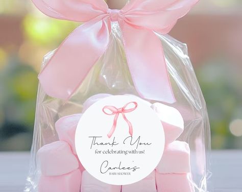 PinkSugarPaperie - Etsy Bow Themed Party Decor, Coquette Party Favors, Goodie Bag Items, Pink Party Favors, Baby Shower Favours, Bow Birthday, Thank You Bags, Bow Coquette, Favors Birthday