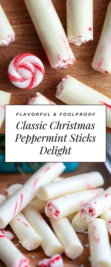 Image for Classic Christmas Peppermint Sticks Delight Peppermint Sticks For Hot Chocolate, Peppermint Recipes Fresh, Peppermint Stick Cookies, Modjeska Recipe, Homemade Peppermint Candy, Peppermint Nougat Candy Recipe, Soft Christmas Mints, Christmas Nuggets Candy, Peppermint Hard Candy Recipe