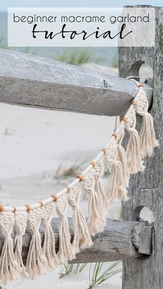 Crochet Boho Garland, Diy Macrame Fringe Trim, Macrame Over Fireplace, Macrame Garland Diy Christmas, Diy Price Tags Ideas, Macrame Leaf Garland, Macrame Border Patterns, Macrame Placemat Pattern Free, Macrame Bunting Tutorial