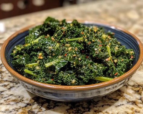 Easy Sautéed Kale Recipe | getcakerecipes Kale Stir Fry, Freezing Kale, Sautéed Kale, Potato Sandwich, Kale Recipe, How To Cook Kale, Sauteed Kale, Butter Cake Recipe, Kale Recipes