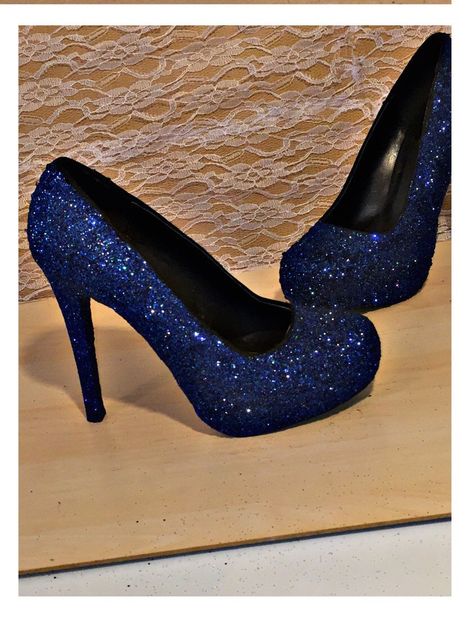 you can never be overdressed or overeducated Diy Glitter Shoes, Low Pumps, Dark Blue Wedding, Navy Wedding Shoes, Girl Prom, Wedding Shoes Low Heel, Trendy Heels, Blue Wedding Shoes, Sparkly Shoes