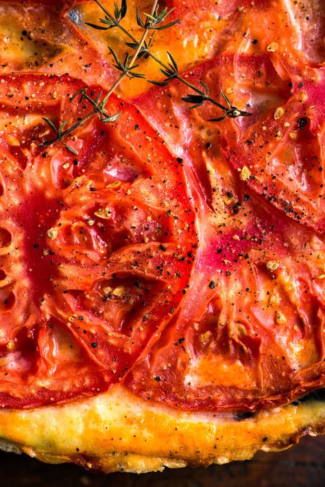 Piperade Recipe, Eggplant Pie, Gf Crust, Eggplant Pizza Recipe, Roast Tomatoes, Tomato Eggplant, Eggplant Pizza, Tomato Pie Recipe, Nyt Recipes