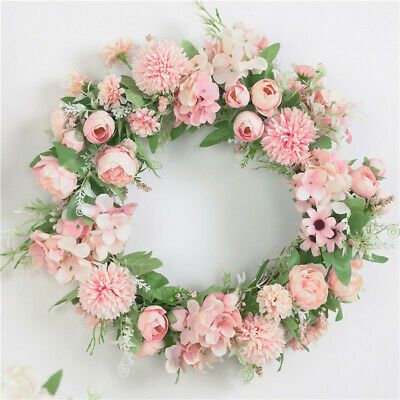 Garland For Wedding, Flowers Garland, Garden Door, Pink Wreath, Artificial Garland, Room Garden, Peonies Wreath, Wedding Wall, Artificial Wreath