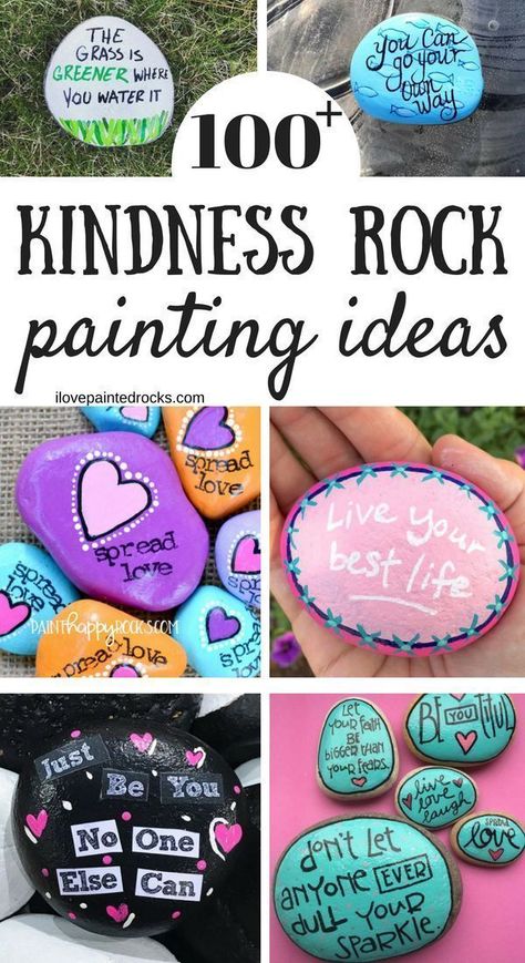 Rock Kunst, Rock Sayings, Rock Quotes, Inspirational Rocks, Happy Rock, Rock Painting Tutorial, Rock Painting Ideas, Painted Rocks Kids, Painted Rocks Craft