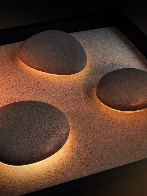 Zen Lighting, Japanese Lighting, Outdoor Deck Lighting, External Design, Stone Lighting, Landscape Lighting Design, Lighting Concepts, Deck Lighting, Luminaire Design