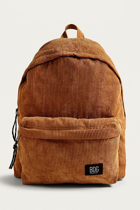 BDG Tan Corduroy Backpack Haikyuu School, Corduroy Backpack, School Wishlist, Bags For School, Cute School Stationary, Stationary School, Corduroy Jeans, Classic Backpack, Whole Milk