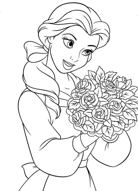 The franchise is also going to soon include Anna and Elsa the Snow Queen as members of the Disney Princess franchise. Description from coloringpages-printable.com. I searched for this on bing.com/images Princess Coloring Pages For Kids, Princess Coloring Sheets, Free Disney Coloring Pages, Belle Coloring Pages, Disney Coloring Sheets, Belle Princess, Rose Coloring Pages, Disney Princess Colors, Disney Princess Coloring Pages