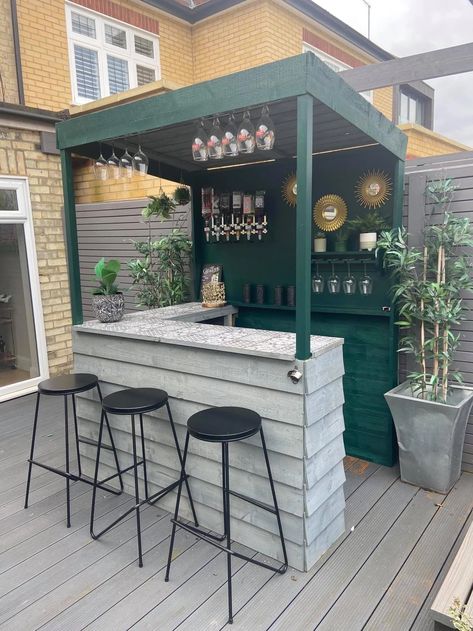 Gallery Bar Outdoor Design, Outdoor Garden Bar, Garden Bars, Outdoor Bar Ideas, Design Per Patio, Terrace Bar, Diy Outdoor Bar, Bar Exterior, Bar Mini