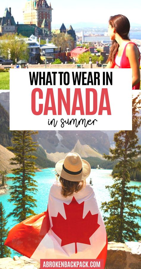 Wondering what to wear in Canada? Our guide will help you decide what to wear in Canada during summer. We’ll provide outfit ideas for Canadian summer and a Canada summer packing list! To learn more, click the pin and start packing for Canada. Canadian Fashion Outfits Summer, Summer In Montreal Outfits, Canada Style Outfits, Whistler Summer Outfit, Vancouver Summer Packing List, Summer Outfit Canada, Victoria Canada Outfits, What To Wear In Toronto Summer, Outfits For Toronto Canada