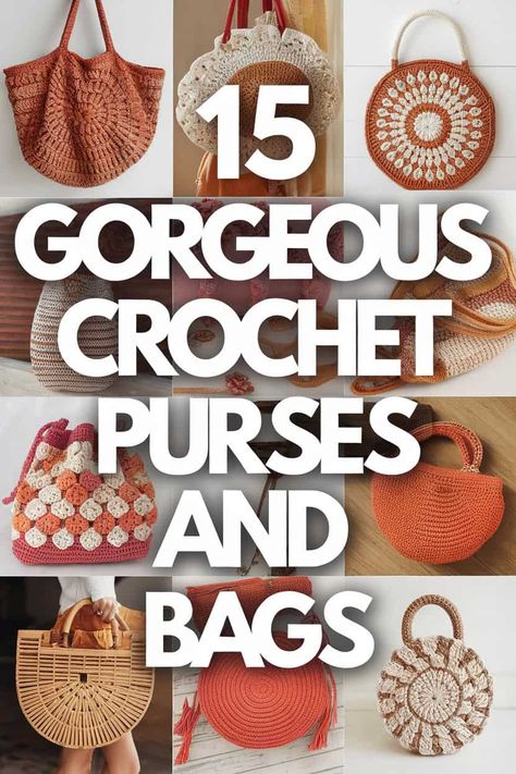 15 Gorgeous Crochet Purse and Bag Designs You Can Make at Home Purse Patterns Crochet, Crochet Boho Bags Free Patterns, Crochet Bags Purses Handbags, Handbag Crochet Pattern Free, Yarn Bags Crochet, Crochet Purses Free Patterns, Sling Bag Crochet Free Pattern, Crocheted Bags Patterns Free, Easy Crochet Purse Pattern Free